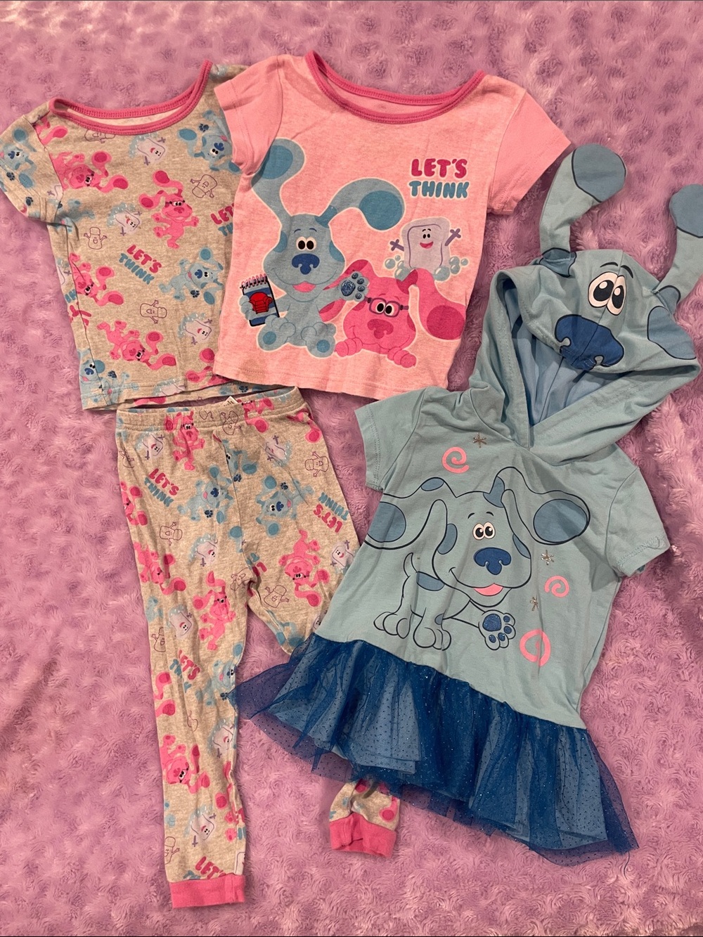 Nickelodeon Pink & Blue Blue's Clues Puppy Pajama Set